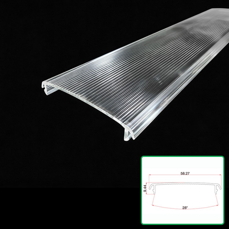 Polycarbonat transparent ekstruderet lampeskærm Polycarbonat transparent ekstruderet lampeskærm